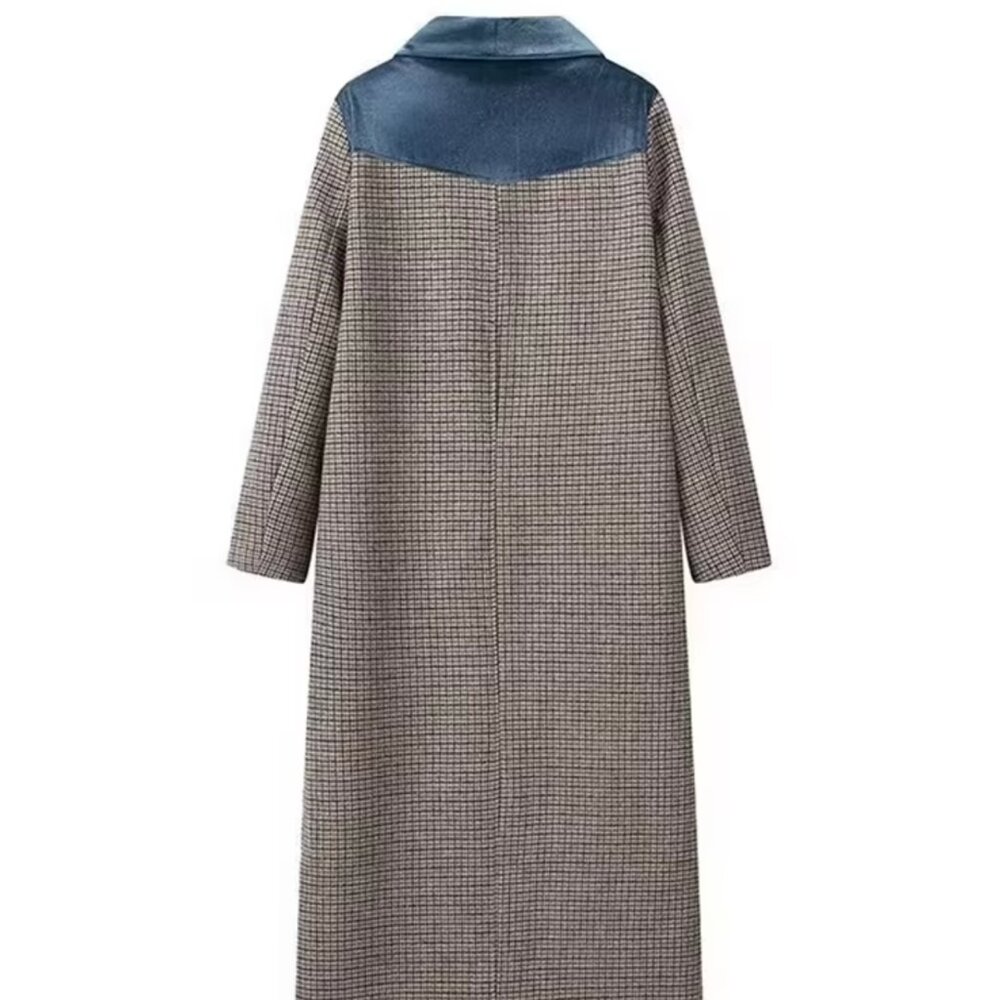 Long Sleeve Plaid Patchwork Jacket - image 3